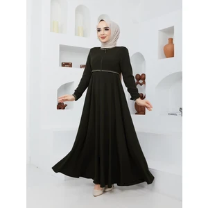 KMK Kombin Yazlık Kloş Ferace Pardesü Kadınlar İçin Desenli Mevlana Model Uzun Elbise