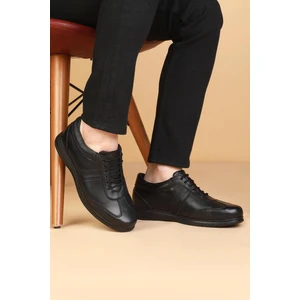 DRT6212  Deri Rahat Kalıp Bağcıklı Ortopedik Erkek Ayakkabı