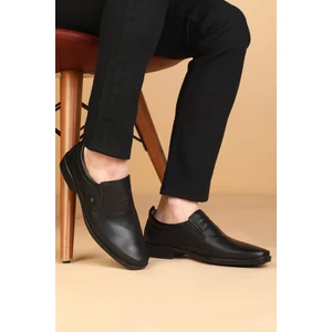 DRT6215  Deri Fiyonklu Klasik Erkek Ayakkabısı Siyah