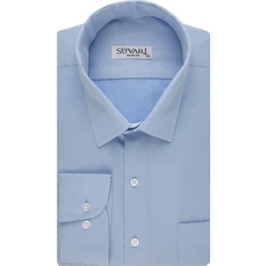 Bol Kesim Armür Desenli Gömlek Beyaz