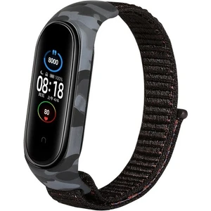 Cool Cold Xiaomi Mi Band (3-4-5-6) Seri Uyumlu Hasır Cırtcırtlı Örme Kamuflaj Desenli Su Geçirmez Kordon