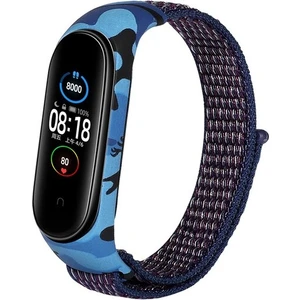 Cool Cold Xiaomi Mi Band (3-4-5-6) Seri Uyumlu Hasır Cırtcırtlı Örme Kamuflaj Desenli Su Geçirmez Kordon