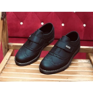 Erkek Çocuk Klasik Siyah Kaymaz Taban Sünnet Ayakkabısı