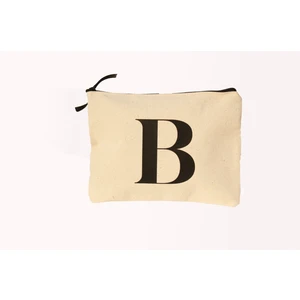 Baag Istanbul Kanvas Pamuklu Siyah Fermuarlı Kişiye Özel Harf Baskılı Clutch/el Çantası
