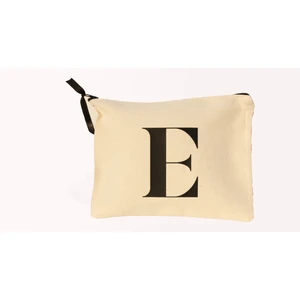 Baag Istanbul Kanvas Pamuklu Siyah Fermuarlı Kişiye Özel Harf Baskılı Clutch/el Çantası