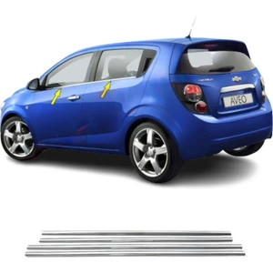 Chevrolet Aveo Hb Krom Cam Çıtası (4parça) 2011 ve Üzeri P.çelik