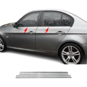 Bmw E90 3 Serisi Krom Cam Çıtası (4parça) 2005-2011 Arası 4prç P.çelik