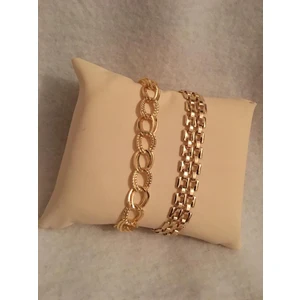 Bers Aksesuar Kadın Lak Kaplama Ikili Bileklik Seti Gold