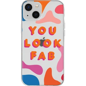 iPhone 13 Uyumlu Renkli Silikon You Look Fab Telefon Kılıfı
