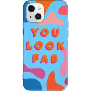 iPhone 13 Uyumlu Renkli Silikon You Look Fab Telefon Kılıfı