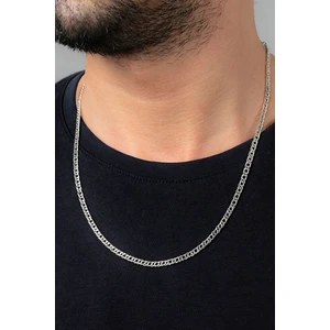 Ventino 925 Ayar Gümüş Rambo Zincir Kolye Unisex Şık Tasarım 45 cm