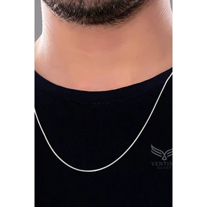 Ventino Silver Yılan 925 Ayar Gümüş Kadın Erkek Zincir Kolye VEK-307540