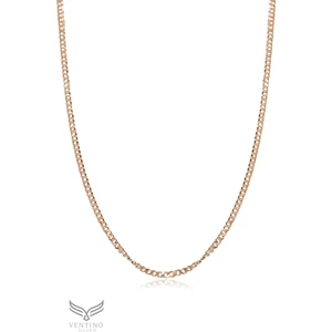 Ventino Silver Gurmet 925 Ayar Gümüş Rose Kaplama Zincir Kolye VEK-3117
