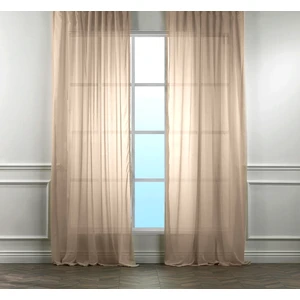 Evdepo Home Kullanıma Hazır 1/2,5 Normal Pile Tül Perde Tek Kanat - Ekru 110 x 200 cm