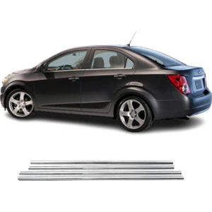 Chevrolet Aveo Sedan Krom Cam Çıtası (4parça) 2011 ve Üzeri P.çelik
