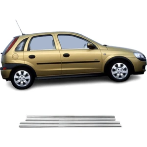 Opel Corsa C Krom Cam Çıtası (4parça) 2000-2006 Arası P.çelik
