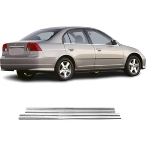 Honda Civic Krom Cam Çıtası (4parça) 2002-2006 Arası P.çelik