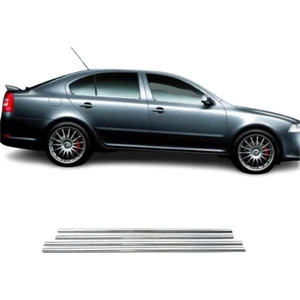 Skoda Octavia A5 Krom Cam Çıtası (4parça) 2005-2012 Arası P.çelik