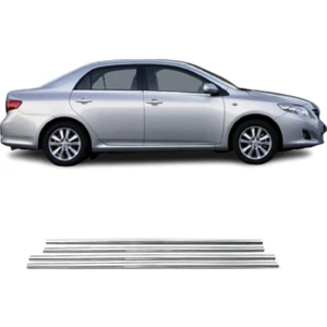Toyota Corolla Krom Cam Çıtası (4parça) 2007-2013 Arası P.çelik