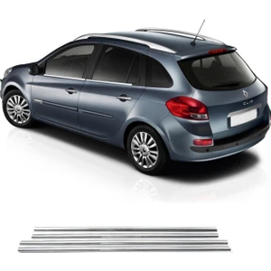 Renault Clio 3 Grandtour Krom Cam Çıtası (4parça) P.çelik