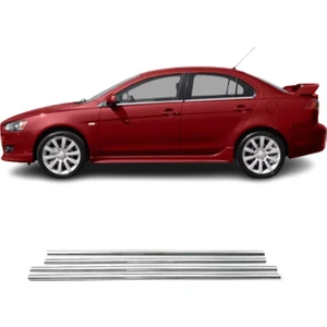 Mitsubishi Lancer Krom Cam Çıtası (4parça) 2008 ve Üzeri P.çelik