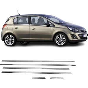 Opel Corsa D Krom Cam Çıtası (6parça) 2007 ve Üzeri P.çelik