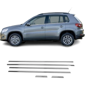 Vw Tiguan Krom Cam Çıtası (6parça) 2007-2015 Arası P.çelik