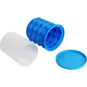 Three Beans Silikon Buz Makinesi Kova Hızlı Soğuk Buz Kova Uzay Tasarrufu Buz Ginleri Buz Topu Makinesi Taşınabilir Silikon Ice Cube Maker (Mavi) (Yurt Dışından)