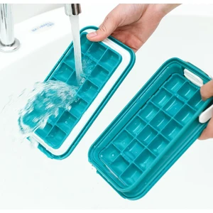 Three Beans 2 In 1 Taşınabilir Buz Küpü Yapma Aracı Buz Sürahisi Buz Küpü Tepsi Katlanır Buz Tepsisi Buz Hokeyi Su Isıtıcısı Buz Tepsi Kalıp Mutfak Aksesuarları (Açık Mavi) (Yurt Dışından)