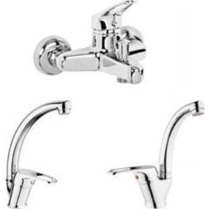 Hilal Serisi 3 Lü Batarya Seti ( Banyo Mutfaklavabo Bataryası)