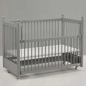 Meltem Smart Mondo Sallanır Ahşap Anne Yanı Beşik - 60x120 cm (gri)