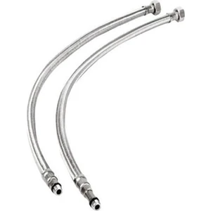 Kalın Çelik Brajman 40 Cm 2 Adet ( Lavoba Bağlantı Borusu ) Batarya Ve Çeşme Musluk Borusu