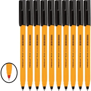 Siyah Tükenmez Kalem Tr 23 Üçgen Gövde 1.00 mm Uç 10 Adet Pensan Tükenmez Kalem Siyah 10 Adet