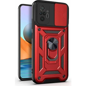 Xiaomi Redmi Note 10 Pro Max Kılıf Impact Resistant Kırmızı