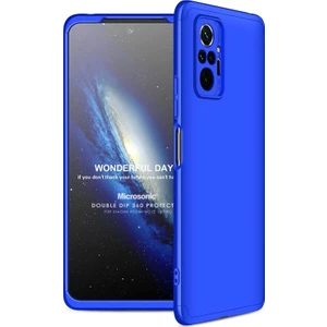 Xiaomi Redmi Note 10 Pro Max Kılıf Double Dip 360 Protective Mavi