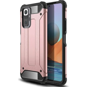 Xiaomi Redmi Note 10 Pro Max Kılıf Rugged Armor Rose Gold