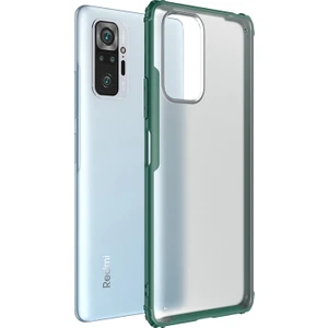 Xiaomi Redmi Note 10 Pro Max Kılıf Frosted Frame Yeşil