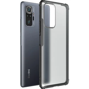 Xiaomi Redmi Note 10 Pro Max Kılıf Frosted Frame Siyah