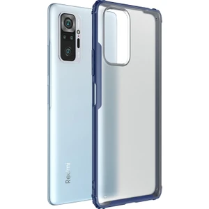 Xiaomi Redmi Note 10 Pro Max Kılıf Frosted Frame Lacivert