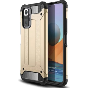 Xiaomi Redmi Note 10 Pro Max Kılıf Rugged Armor Gold
