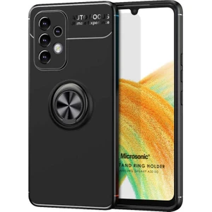 Samsung Galaxy A33 5g Kılıf Kickstand Ring Holder Siyah