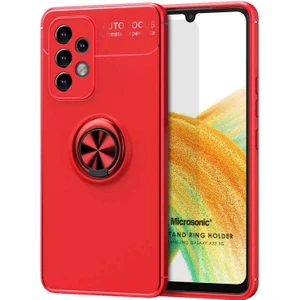 Samsung Galaxy A33 5g Kılıf Kickstand Ring Holder Kırmızı