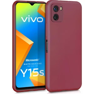 Matte Silicone Vivo Y15S Kılıf Mor