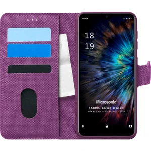 Reeder P13 Blue 2021 Kılıf Fabric Book Wallet Mor
