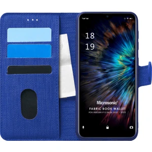 Reeder P13 Blue 2021 Kılıf Fabric Book Wallet Lacivert