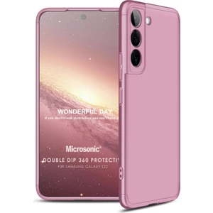 Samsung Galaxy S22 Kılıf Double Dip 360 Protective Rose Gold