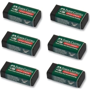 Faber Castell Siyah Silgi Öğrenci Okul Silgisi 6ADET