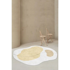Decomia Home Dijital Baskılı Kaymaz, Yıkanabilir Asimetrik, Hardal Detay Salon Koridor Mutfak Halı-Yolluk-D4011