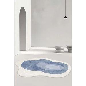 Decomia Home Dijital Baskılı Kaymaz, Yıkanabilir Asimetrik Kesim Turkuaz Salon Mutfak Halı-Yolluk-D4013