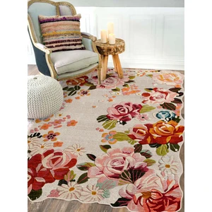 Decomia Home Dijital Baskılı Kaymaz, Yıkanabilir Çiçek Bahçesi Salon Mutfak Koridor Halı-Yolluk-D4033